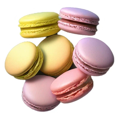 pastel macarons on vintage rococo golden plate sticker