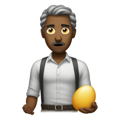 Unhappy man with eggs sticker
