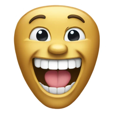 Goldtooth smiling emoji sticker