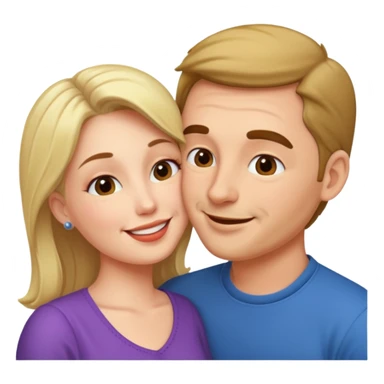 man kissing wife sticker