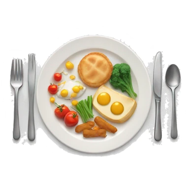 Plate with food  sticker