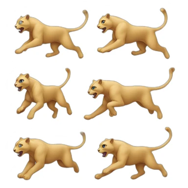 Panther running sticker