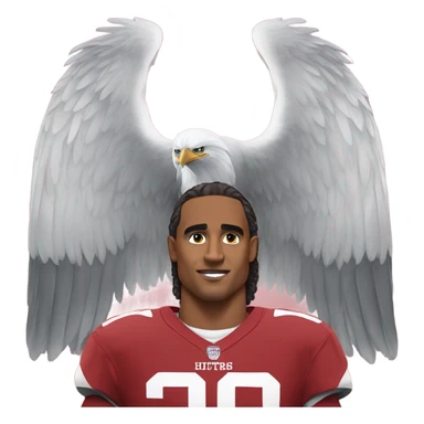 Eagle wearing a Jalen hurts jersey  sticker