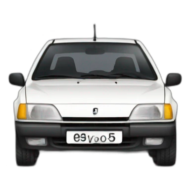 white peugeot 309 sticker