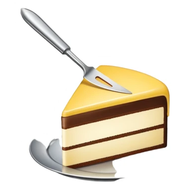 A tool with a triangle-like blade for serving cake  sticker