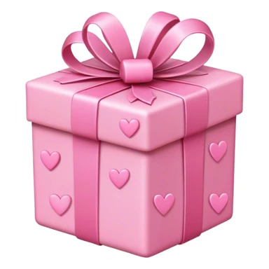 pink present with light_pink hearts sticker