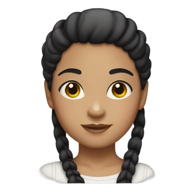 twintails girl with black hair sticker