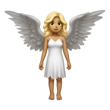 Fallen angel with wings sticker