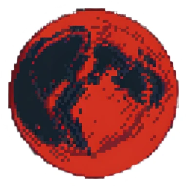 blood moon pixel art sticker