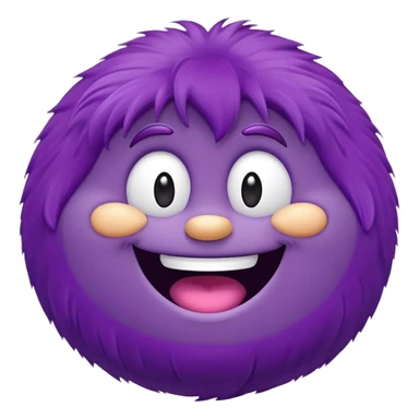 Grimace, the purple McDonald's character with a round body and happy expression sticker