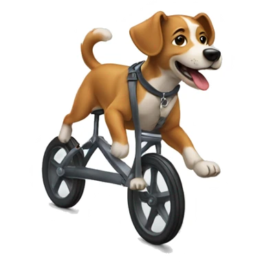 Wheelie dog  sticker