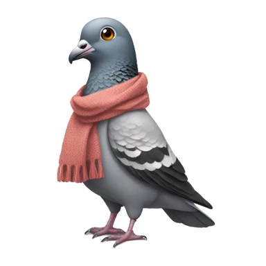 pigeon wearing a scarf sticker