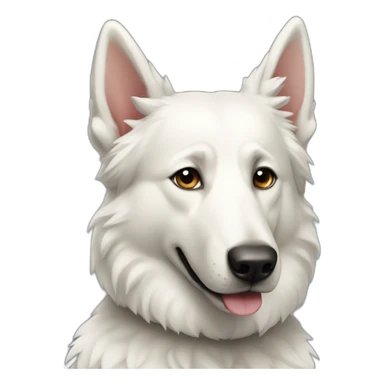 White shepherd type on keyboard sticker