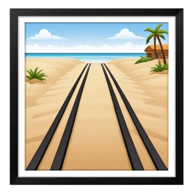 beach runway sticker