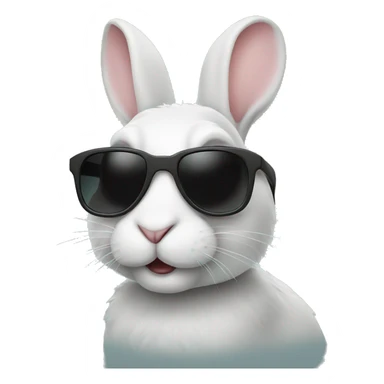 Rabbit with sunglasses sticker