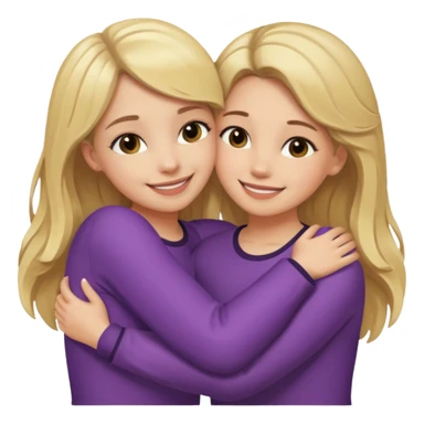 Make me and my friend hug (blonde girl and brunette girl) sticker