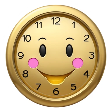Finger tapping clock it with smily face  sticker