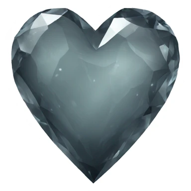 deep-grey crystal heart sticker