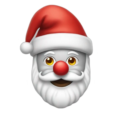 Clown dressed as santa Claus sticker