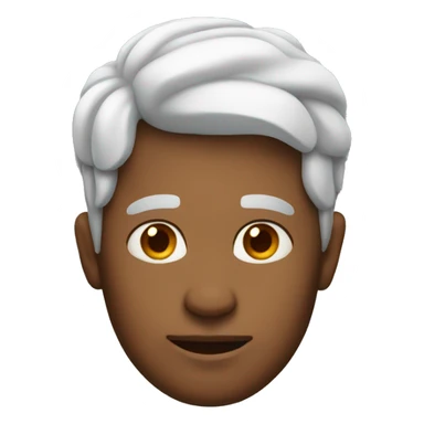 man with shar on head sticker