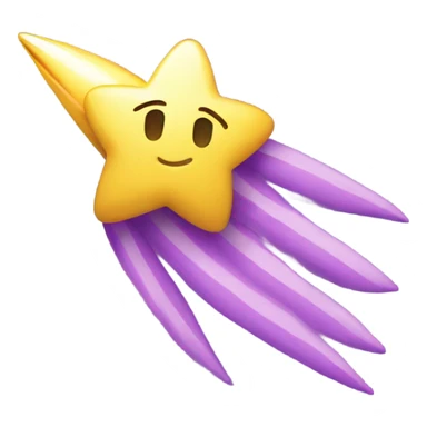light purple shooting star, stars sticker
