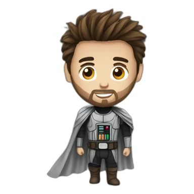 messi en una nave de star wars sticker