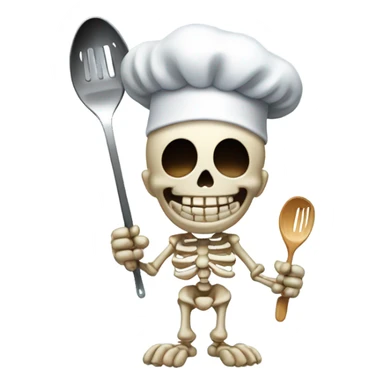 Skeleton chef sticker