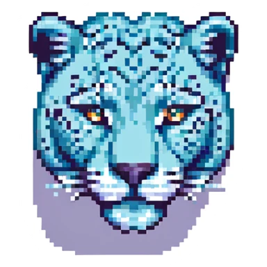 jaguar, blocky and retro sticker