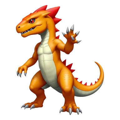  Cool Edgy Shiny Futuristic Ethereal Legendary Greymon-Digimon-Charmeleon-Reptile full body sticker