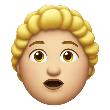 fat woman surprised sticker