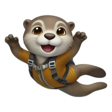 Skydiving otter sticker