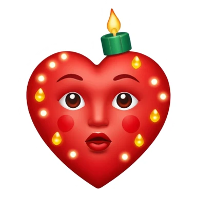 kiss mark with christmas vibes sticker