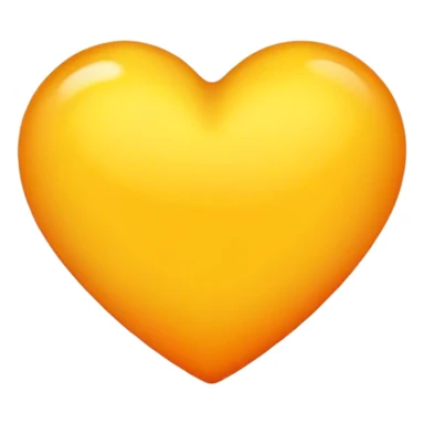Orangish yellow heart sticker