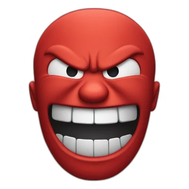 angry laugh in red face sticker