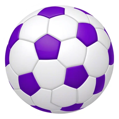 a white soccer ball with streaks of purple and a check mark or swoosh in the middle, similar to the Nike logo. don't add and hexagons sticker