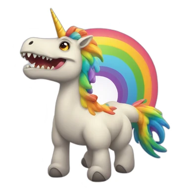 unicorn-tyrannosaurus-rainbow sticker