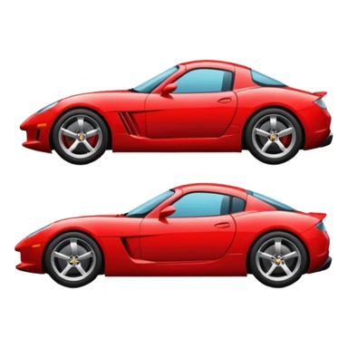 RED SPORT CAR CUTE sticker