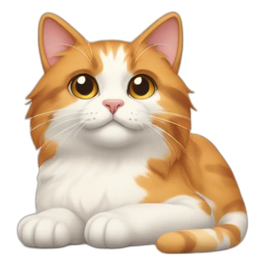 calico cat and cream cat sticker