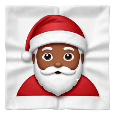 A black santa napkin  sticker