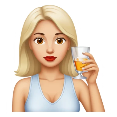 Woman drinks vodka sticker