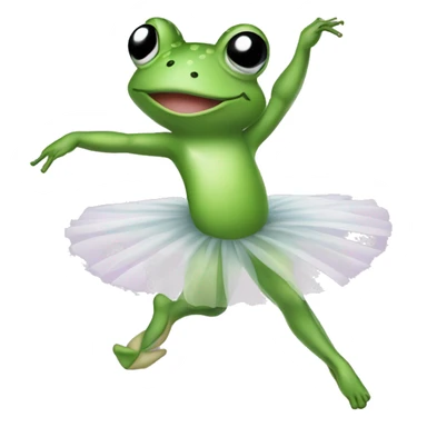 ballerina frog  sticker