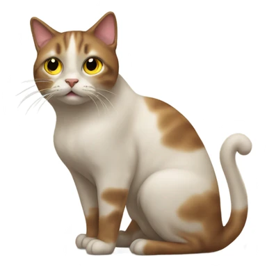 Cat doing a poo sticker