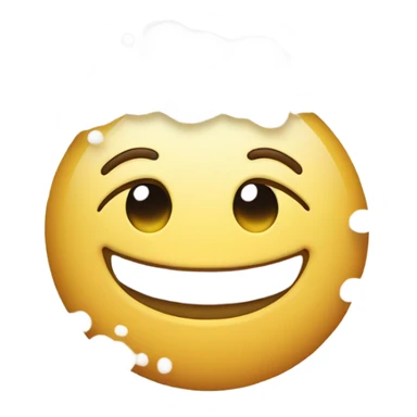 emoji that has powder all over his nose sticker