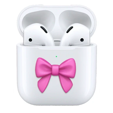 AirPods Pro Max with pink bows sticker
