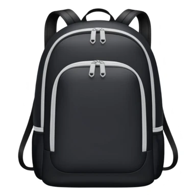 sac a dos de sport noir sans motif et uni sticker