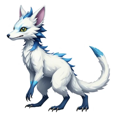 Epic Feral Rare Fantasy shiny cool Vernid-Sergal-Trico-species by LiLaiRa, random markings, tufted tail, tufted ears, full body sticker