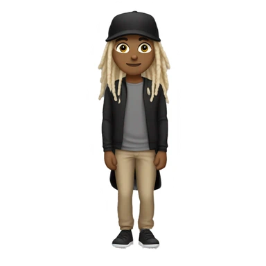 lightskin with blonde dreads and black running hat sticker