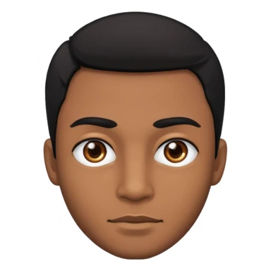 Brown skin man with black hair and black eyes sticker