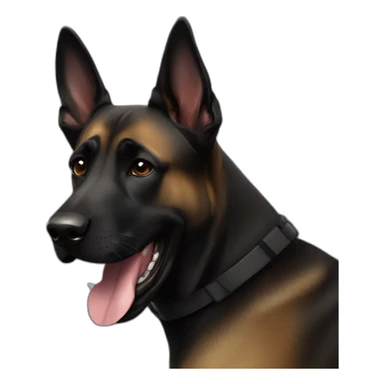 black-dog-malinois-happy sticker