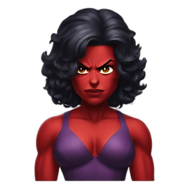 Red She Hulk sticker